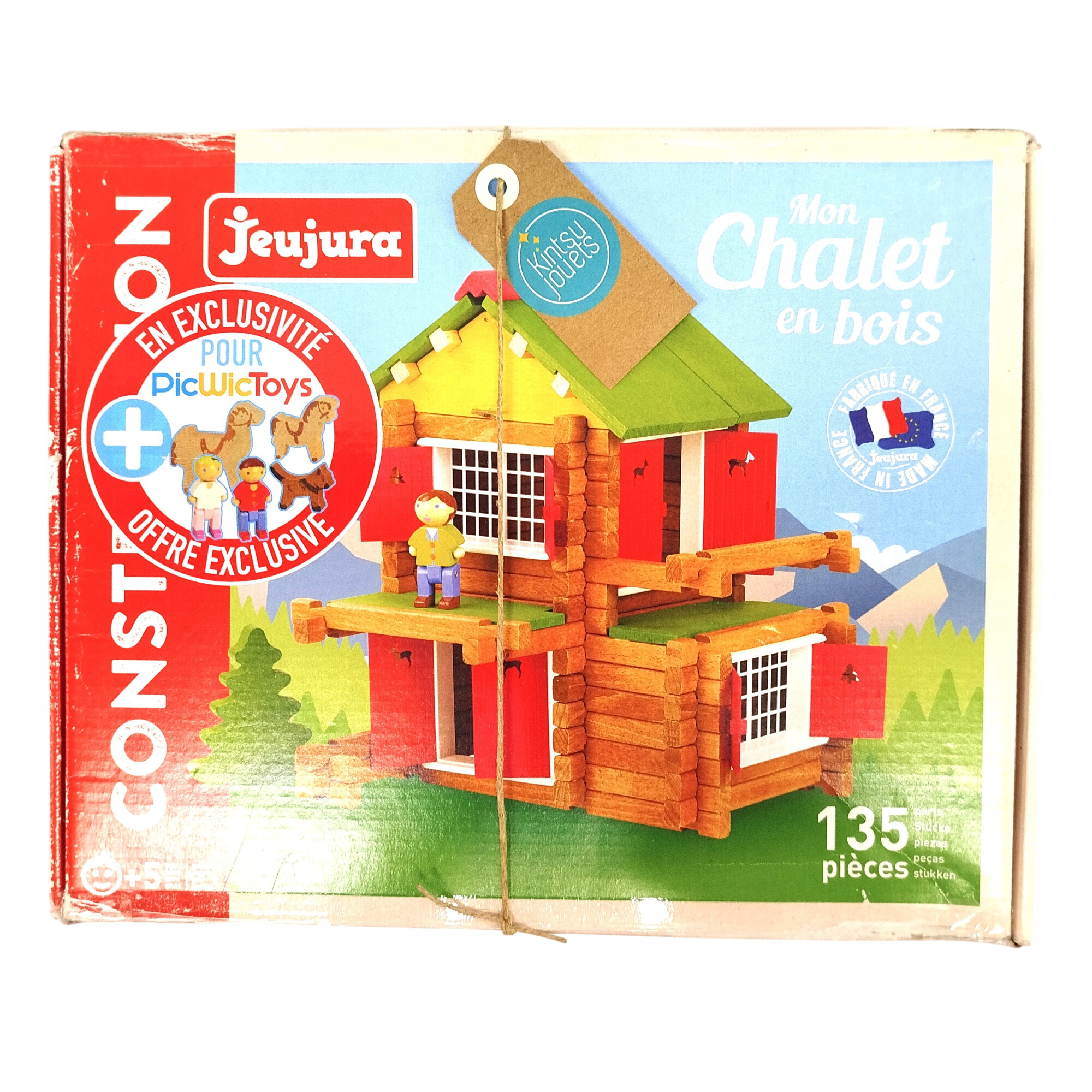 Jeu de construction Jeujura "Mon chalet en bois" 135 pcs Bon état -  reconditionné disponible sur Label Emmaüs